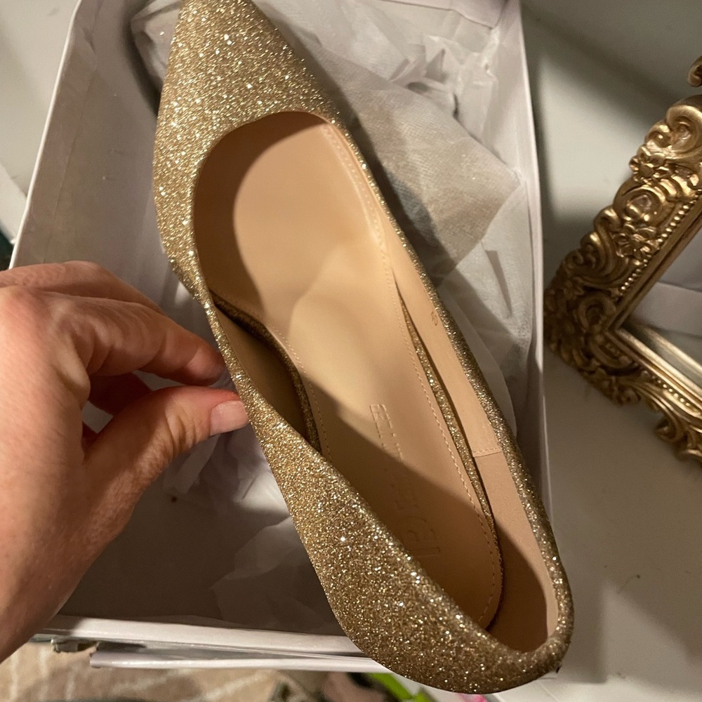 Gold sparkle heels size 9
